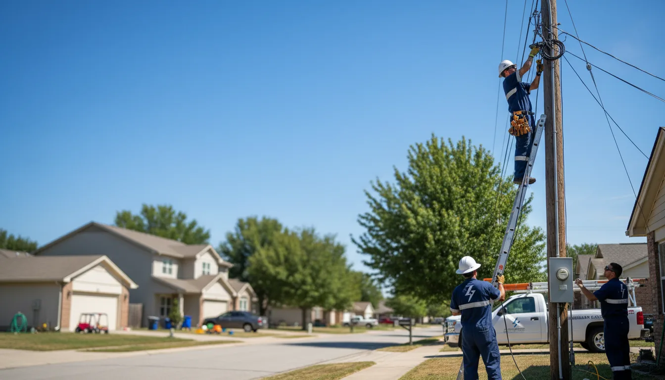 Residential electrician providing installation services in Okemah, OK